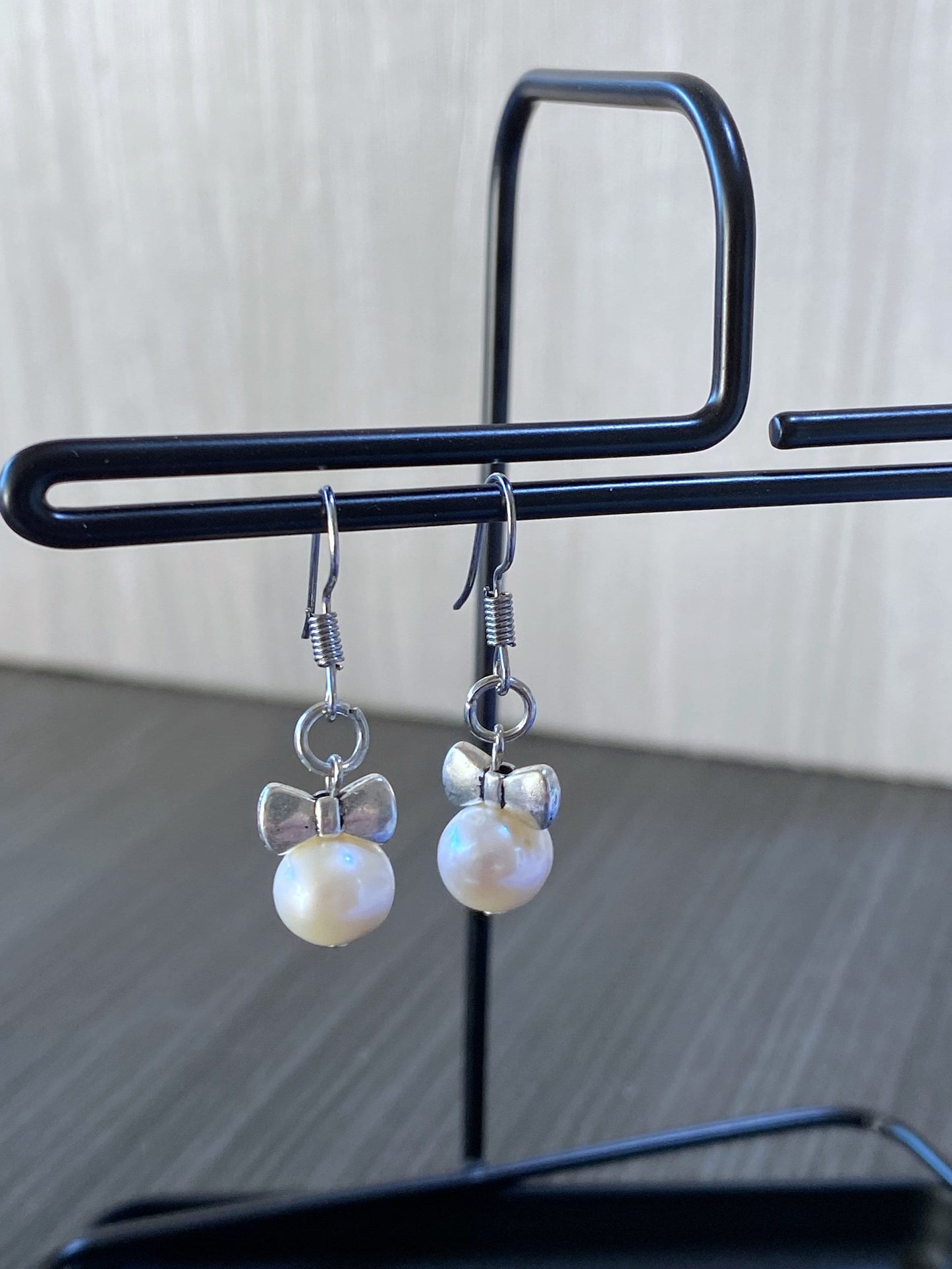 Gemstone Bow Earrings