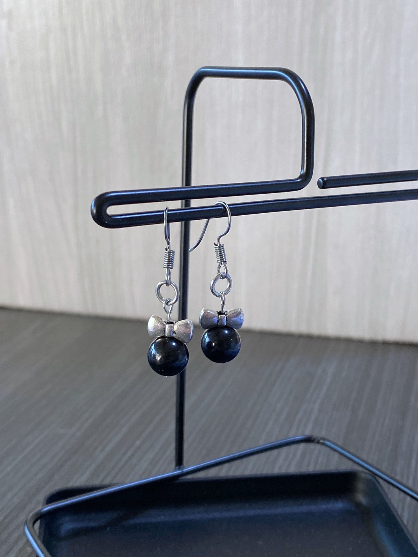 Gemstone Bow Earrings