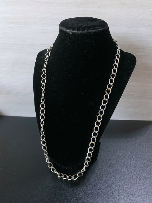 Large Silver Chain Necklace