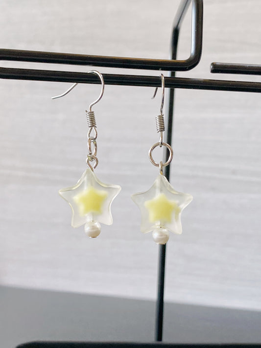 Yellow Gummy Star Earrings