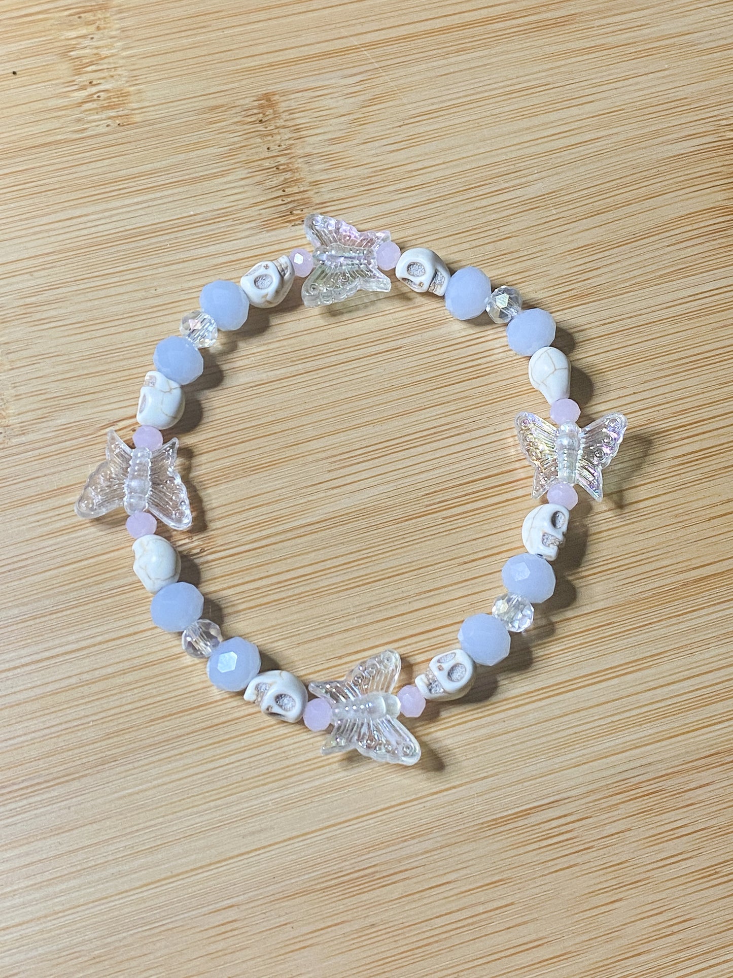 Pastel Goth Butterfly Stretch Bracelet