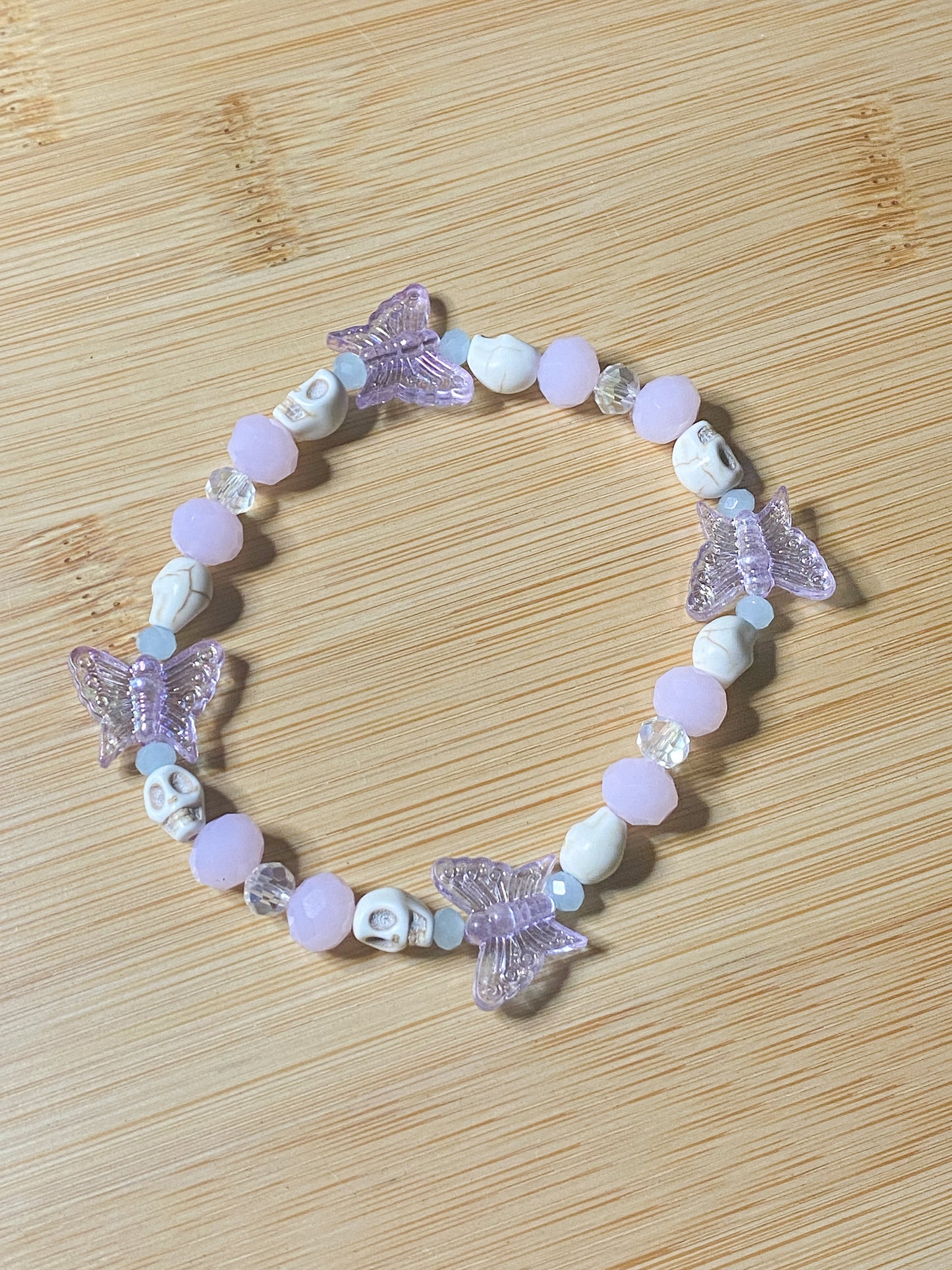 Pastel Goth Butterfly Stretch Bracelet