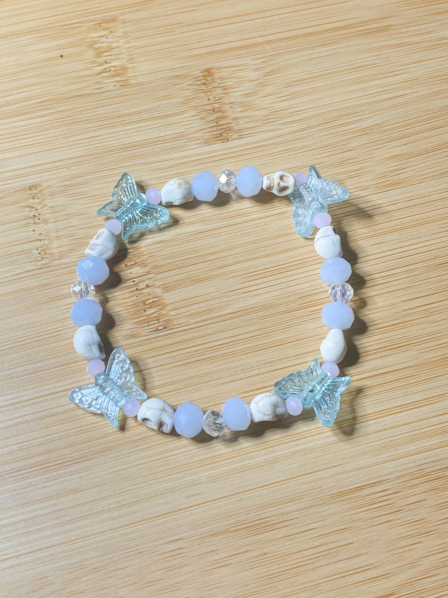 Pastel Goth Butterfly Stretch Bracelet