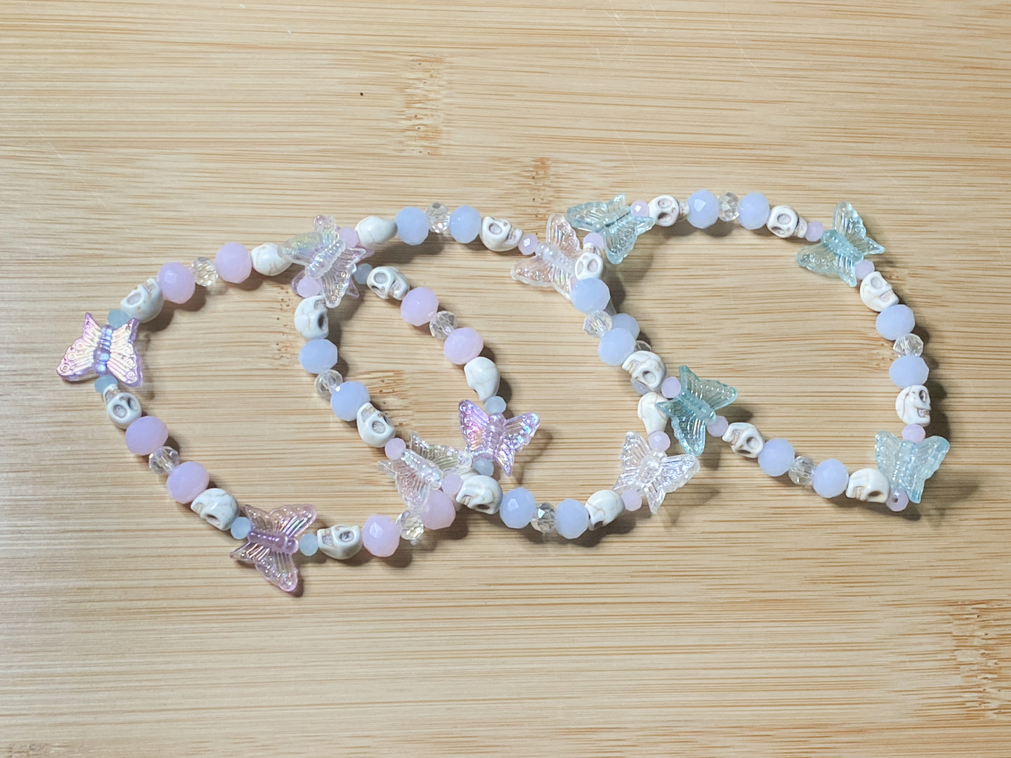 Pastel Goth Butterfly Stretch Bracelet