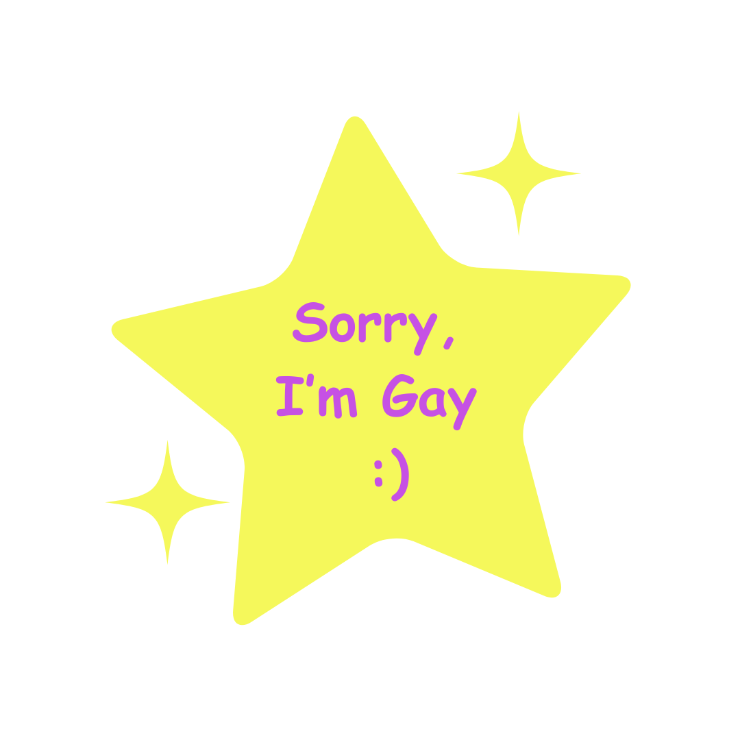 I'm Gay Sticker (Yellow x Purple)