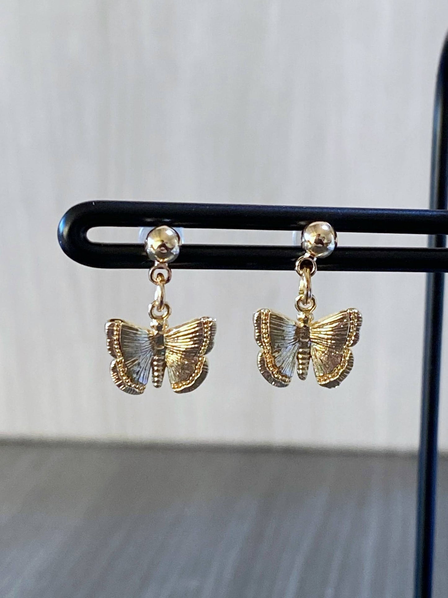 Gold-Plated Butterfly Earrings